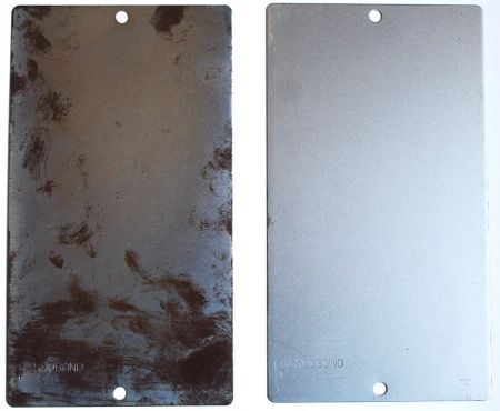 Test plate: Corrosion protection testing