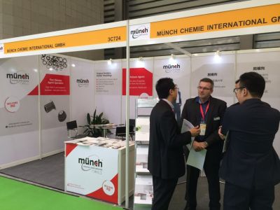 booth area Muench Chemie RubberTech China 2016